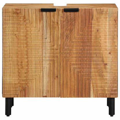 vidaXL Bathroom Sink Cabinet Brown 62 x 33 x 58 cm Solid Mango Wood