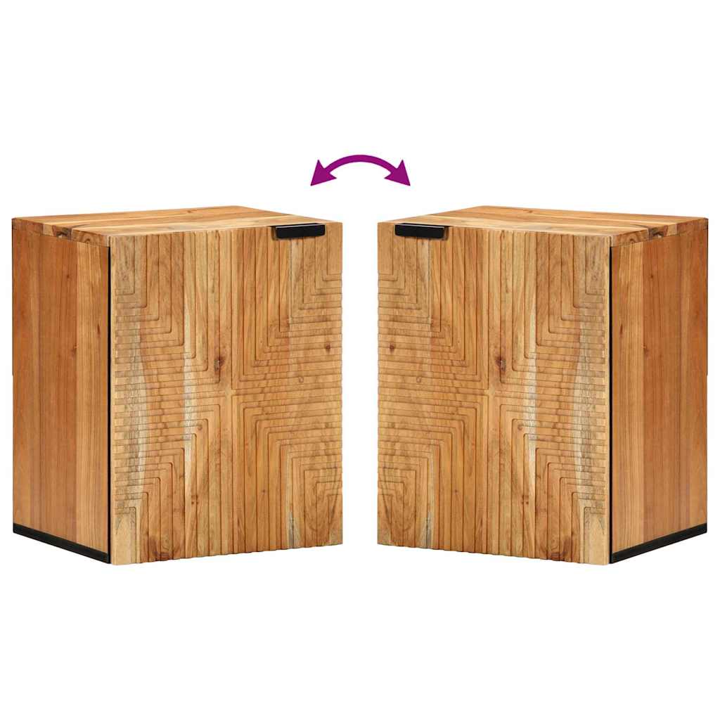 vidaXL Bathroom Hanging Cabinet Brown 38 x 33 x 48 cm Solid Mango Wood