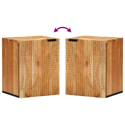vidaXL Bathroom Hanging Cabinet Brown 38 x 33 x 48 cm Solid Mango Wood