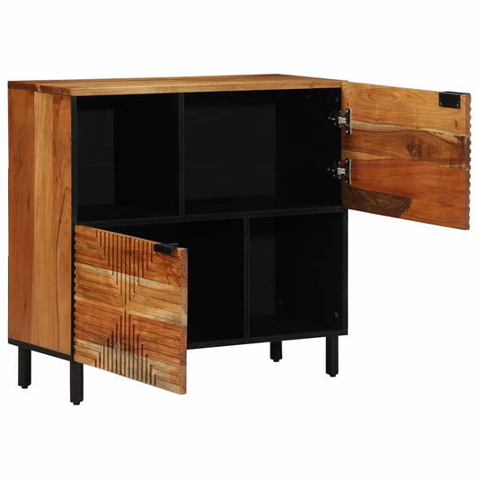 vidaXL Sideboard with Shelf Brown 80 x 33 x 75 cm Solid Mango Wood