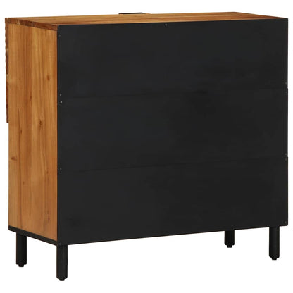 vidaXL Sideboard with Shelf Brown 80 x 33 x 75 cm Solid Mango Wood