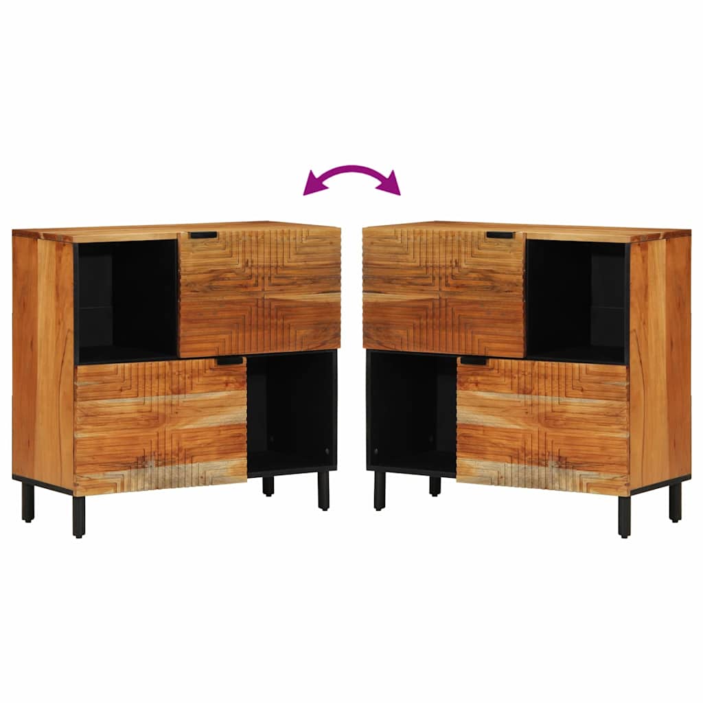 vidaXL Sideboard with Shelf Brown 80 x 33 x 75 cm Solid Mango Wood