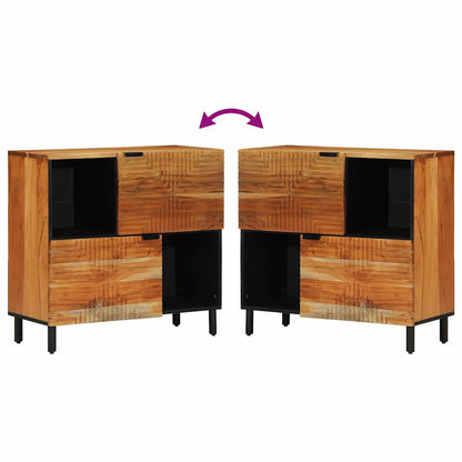 vidaXL Sideboard with Shelf Brown 80 x 33 x 75 cm Solid Mango Wood