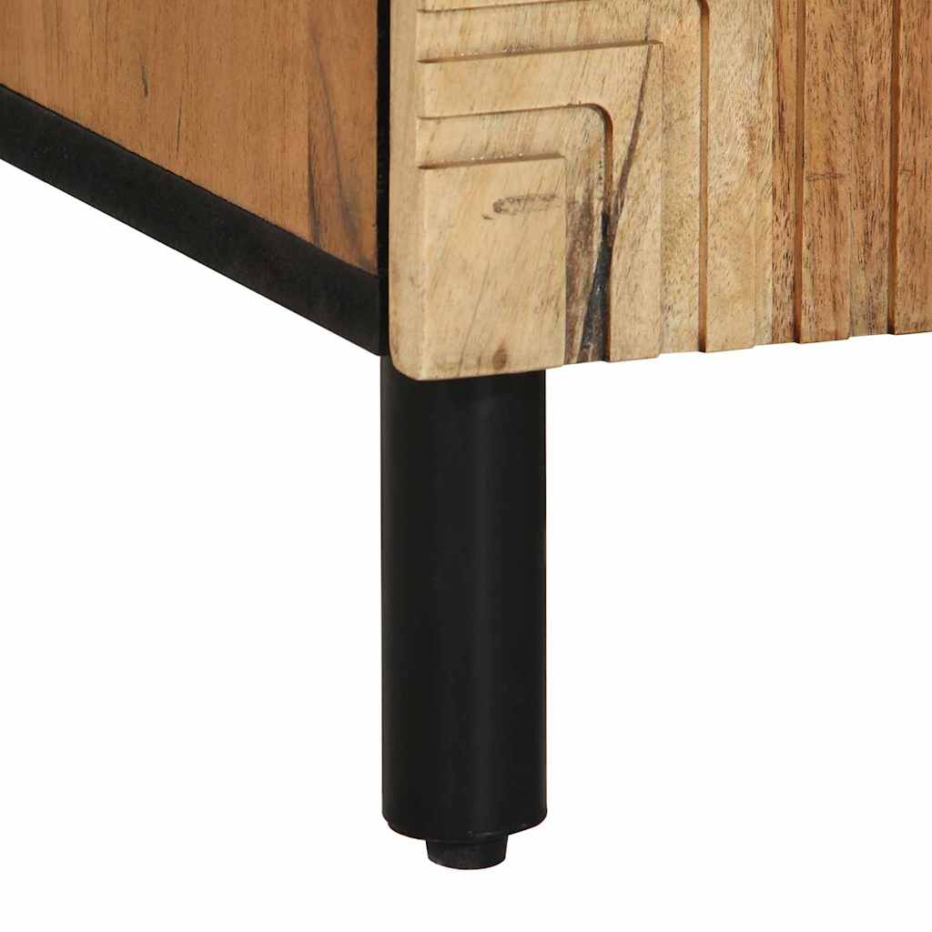 vidaXL Sideboard with Shelf Brown 90 x 33 x 75 cm Solid Mango Wood