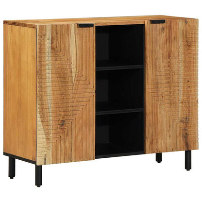 vidaXL Sideboard with Shelf Brown 90 x 33 x 75 cm Solid Mango Wood