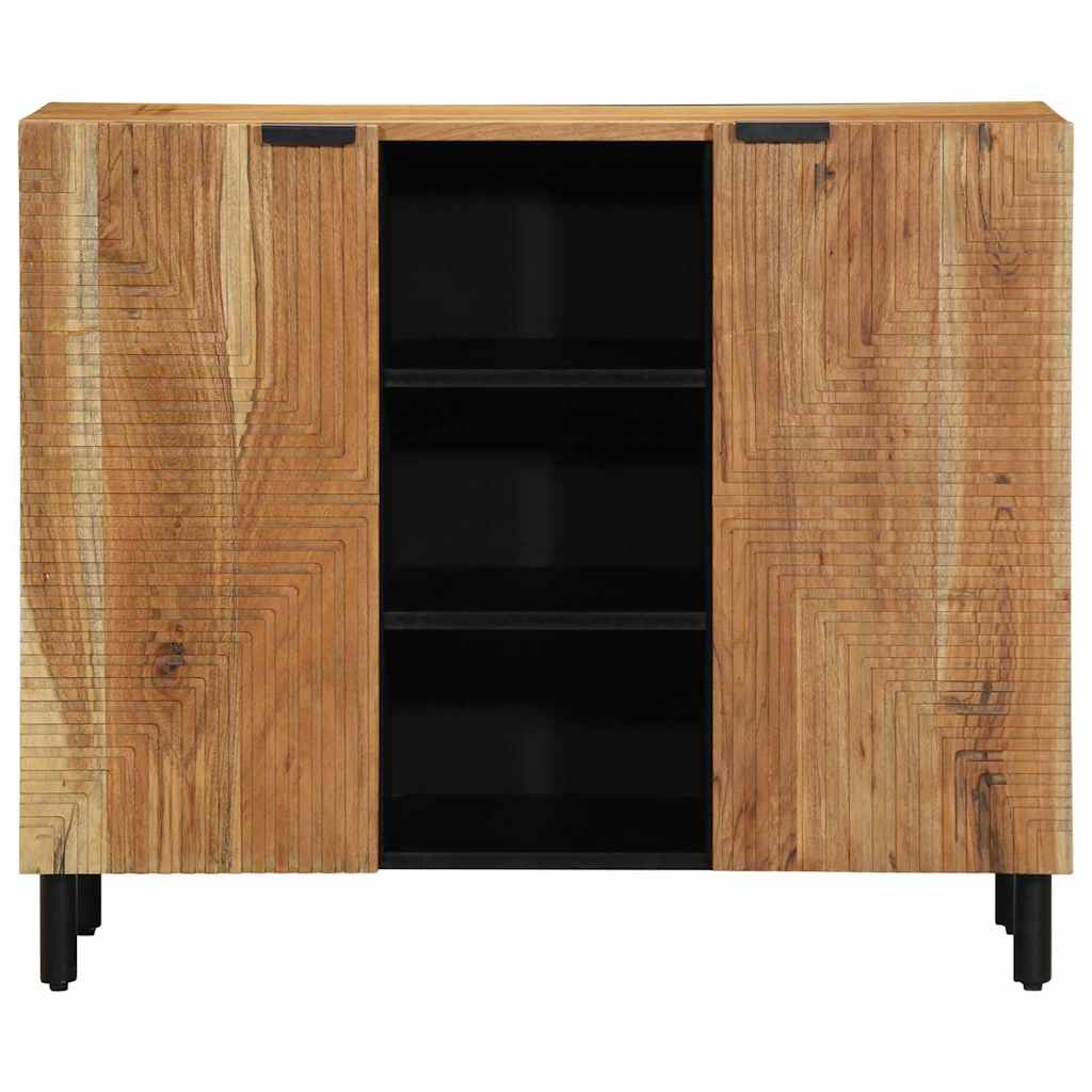 vidaXL Sideboard with Shelf Brown 90 x 33 x 75 cm Solid Mango Wood