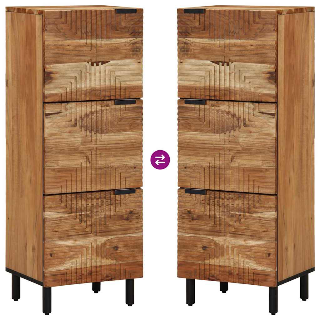 vidaXL Highboard with Shelf Brown 40 x 33 x 110 cm Solid Mango Wood