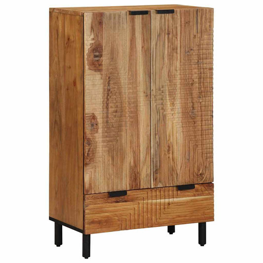 vidaXL Highboard Natural 60 x 33 x 100 cm Solid Acacia Wood