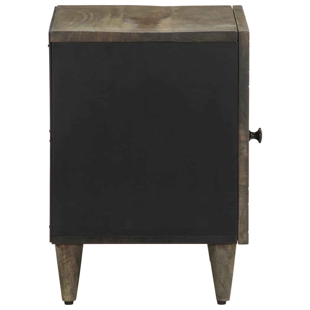 vidaXL Bedside Cabinet Light Grey 40x33x46 cm Solid Wood Mango