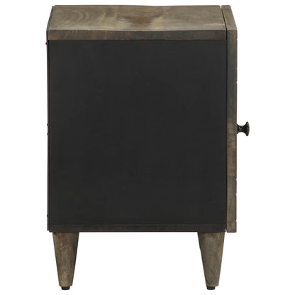 vidaXL Bedside Cabinet Light Grey 40x33x46 cm Solid Wood Mango