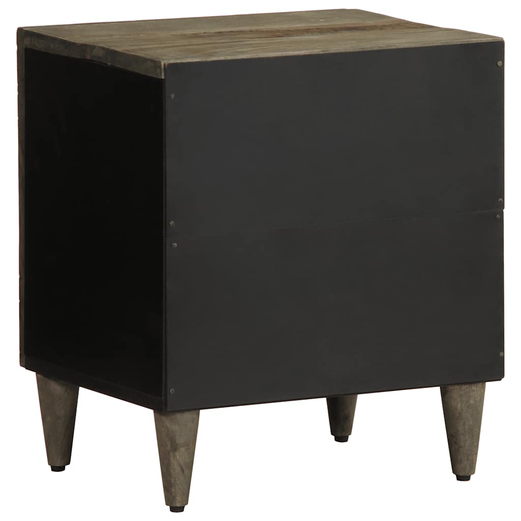 vidaXL Bedside Cabinet Light Grey 40x33x46 cm Solid Wood Mango