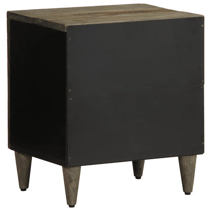 vidaXL Bedside Cabinet Light Grey 40x33x46 cm Solid Wood Mango