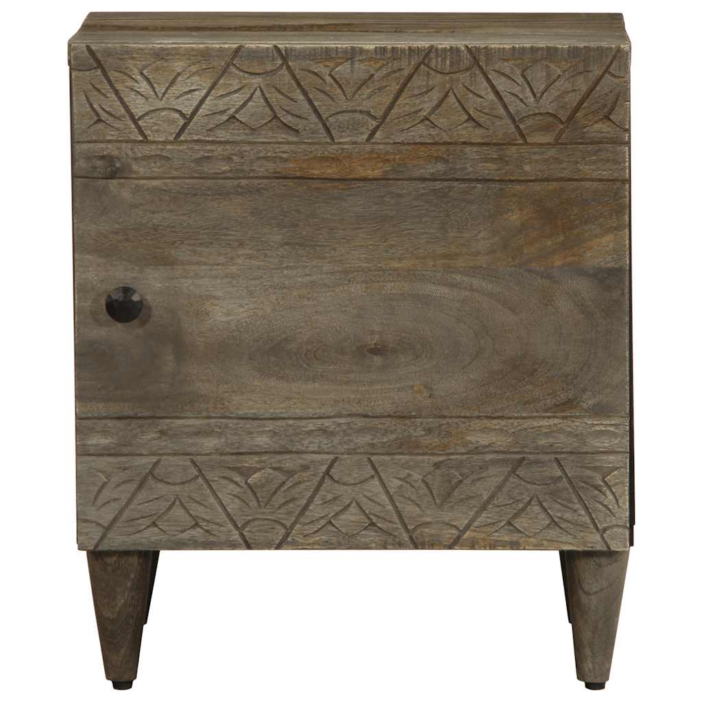 vidaXL Bedside Cabinets 2 pcs Light Grey 40x33x46 cm Solid Wood Mango