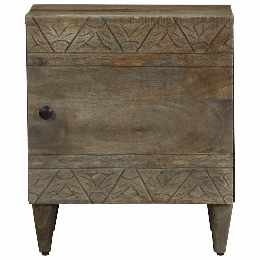 vidaXL Bedside Cabinets 2 pcs Light Grey 40x33x46 cm Solid Wood Mango