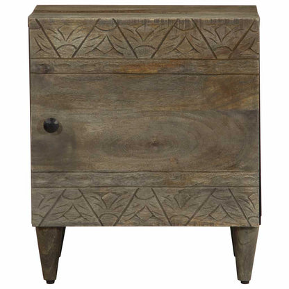 vidaXL Bedside Cabinets 2 pcs Light Grey 40x33x46 cm Solid Wood Mango