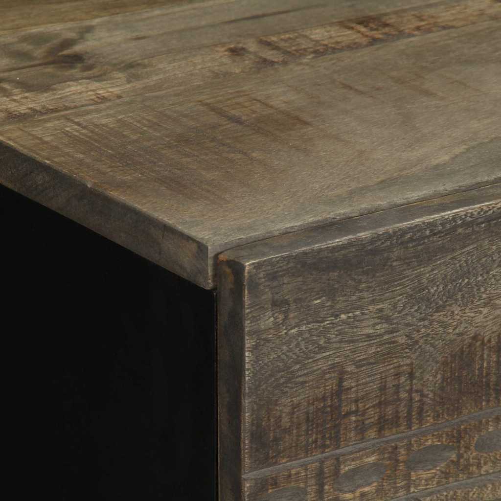 vidaXL Bedside Cabinet Light Grey 40x33x46 cm Solid Wood Mango