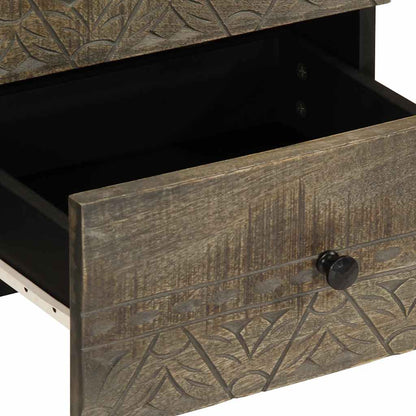 vidaXL Bedside Cabinet Light Grey 40x33x46 cm Solid Wood Mango