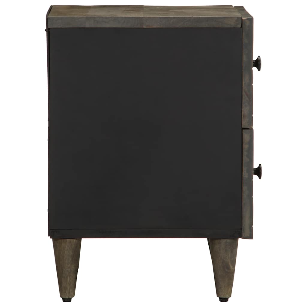 vidaXL Bedside Cabinets 2 pcs Light Grey 40x33x46 cm Solid Wood Mango