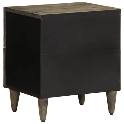 vidaXL Bedside Cabinets 2 pcs Light Grey 40x33x46 cm Solid Wood Mango
