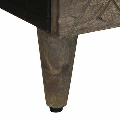 vidaXL Bedside Cabinets 2 pcs Light Grey 40x33x46 cm Solid Wood Mango