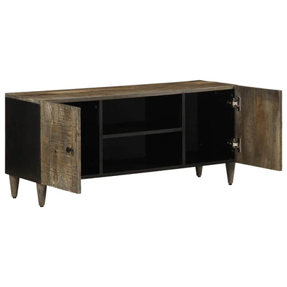 vidaXL TV Cabinet Light Grey 105x33.5x46 cm Solid Wood Mango