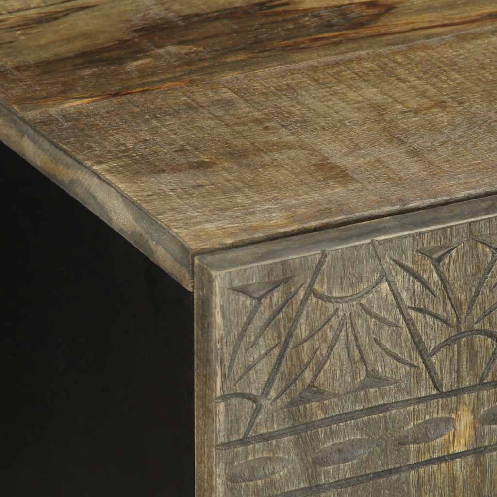 vidaXL TV Cabinet Light Grey 105x33.5x46 cm Solid Wood Mango