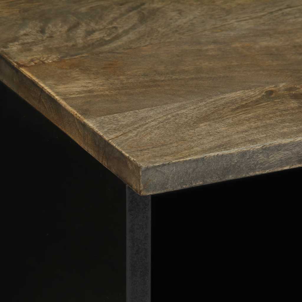 vidaXL TV Cabinet Light Grey 70x33.5x46 cm Solid Wood Mango