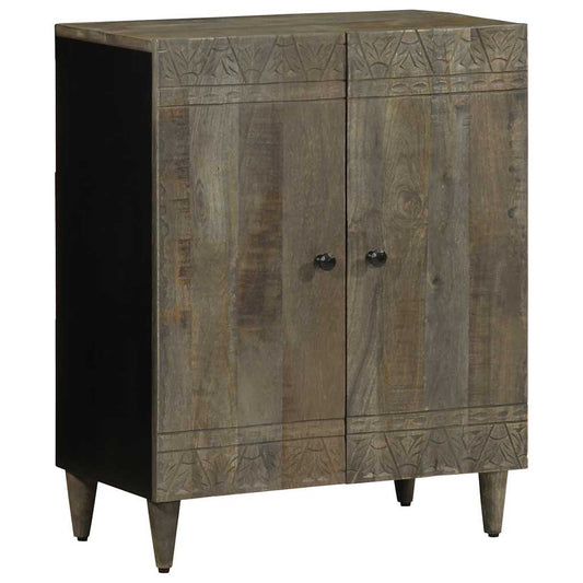 vidaXL Sideboard Light Grey 60x33.5x75 cm Solid Wood Mango