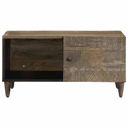vidaXL Coffee Table Light Grey 80x50x40 cm Solid Wood Mango