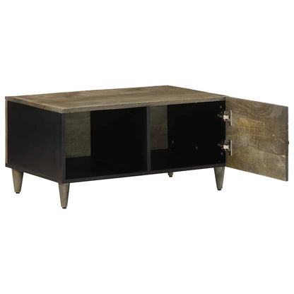 vidaXL Coffee Table Light Grey 80x50x40 cm Solid Wood Mango