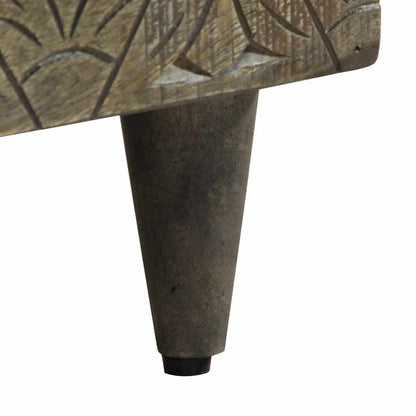 vidaXL Coffee Table Light Grey 80x50x40 cm Solid Wood Mango