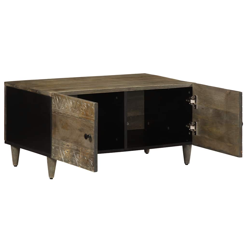 vidaXL Coffee Table Light Grey 80x50x40 cm Solid Wood Mango