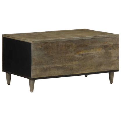 vidaXL Coffee Table Light Grey 80x50x40 cm Solid Wood Mango