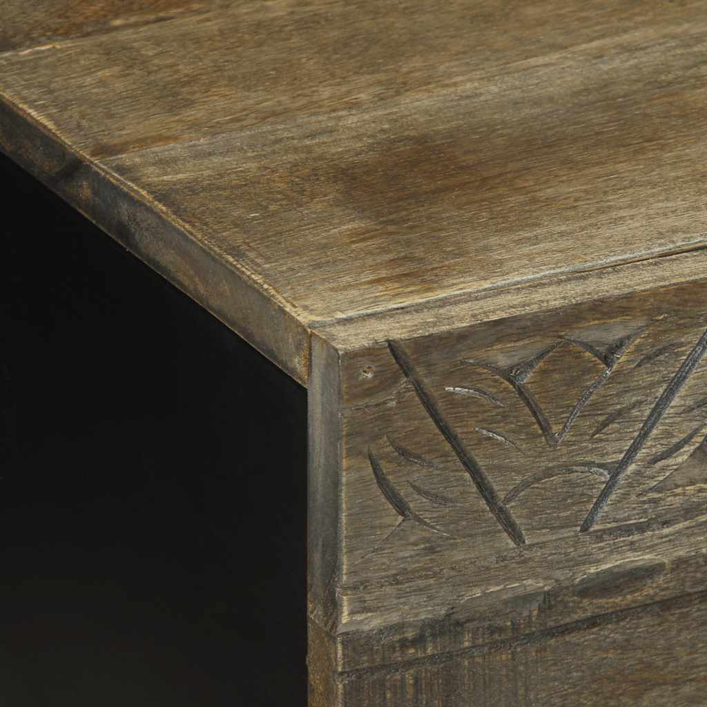 vidaXL Coffee Table Light Grey 80x50x40 cm Solid Wood Mango