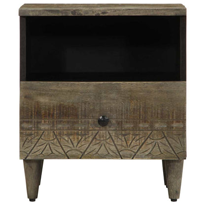 vidaXL Bedside Cabinets 2 pcs Light Grey 40x33x46 cm Solid Wood Mango