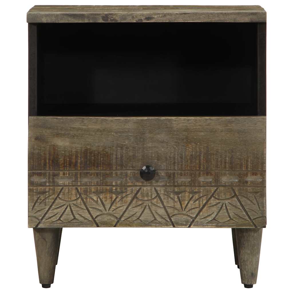 vidaXL Bedside Cabinets 2 pcs Light Grey 40x33x46 cm Solid Wood Mango