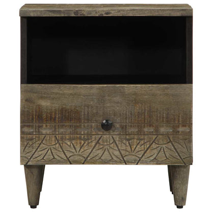 vidaXL Bedside Cabinets 2 pcs Light Grey 40x33x46 cm Solid Wood Mango