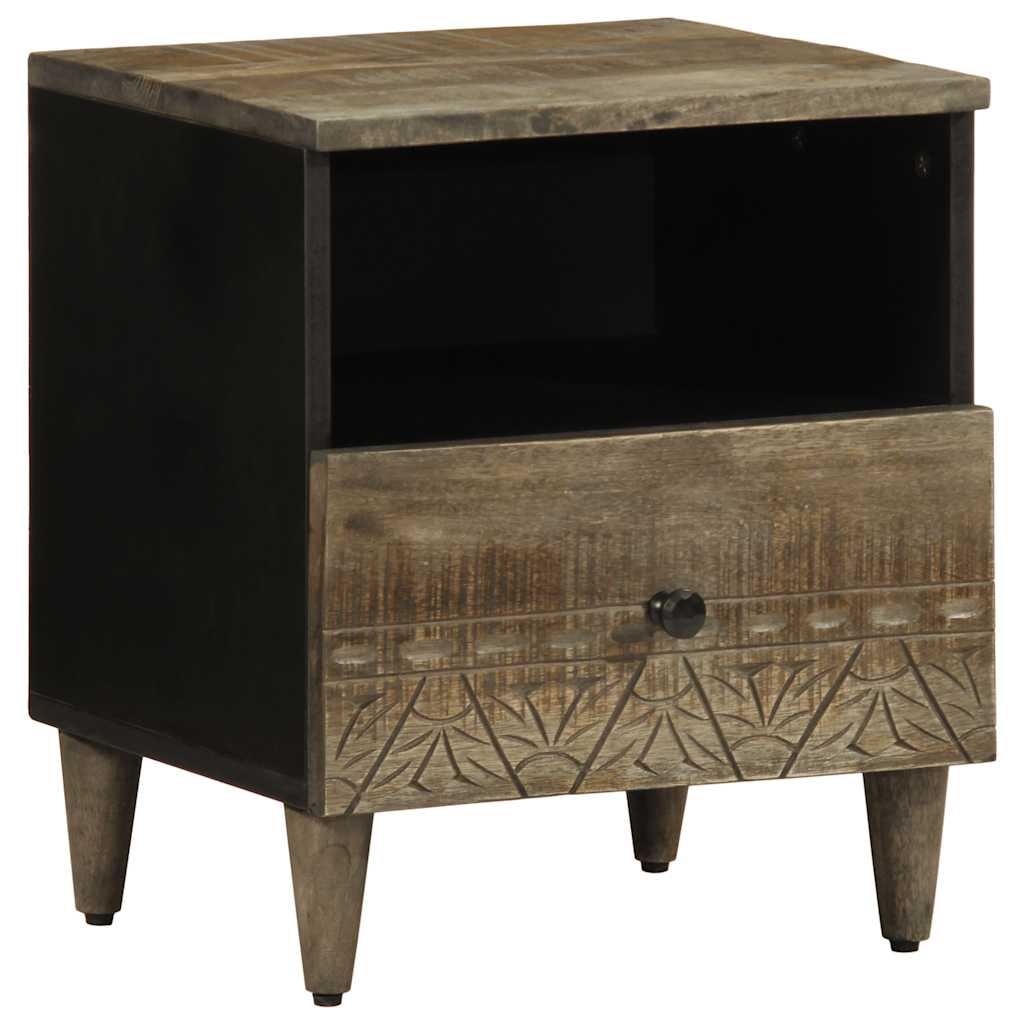 vidaXL Bedside Cabinets 2 pcs Light Grey 40x33x46 cm Solid Wood Mango