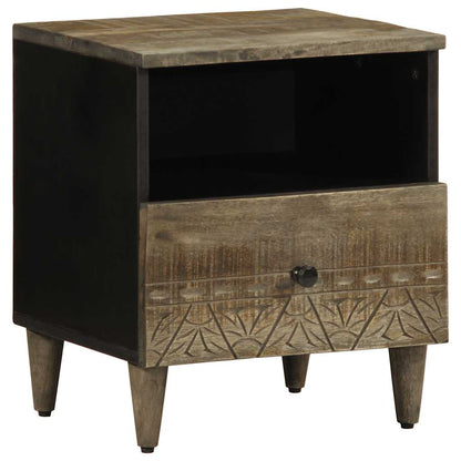 vidaXL Bedside Cabinets 2 pcs Light Grey 40x33x46 cm Solid Wood Mango