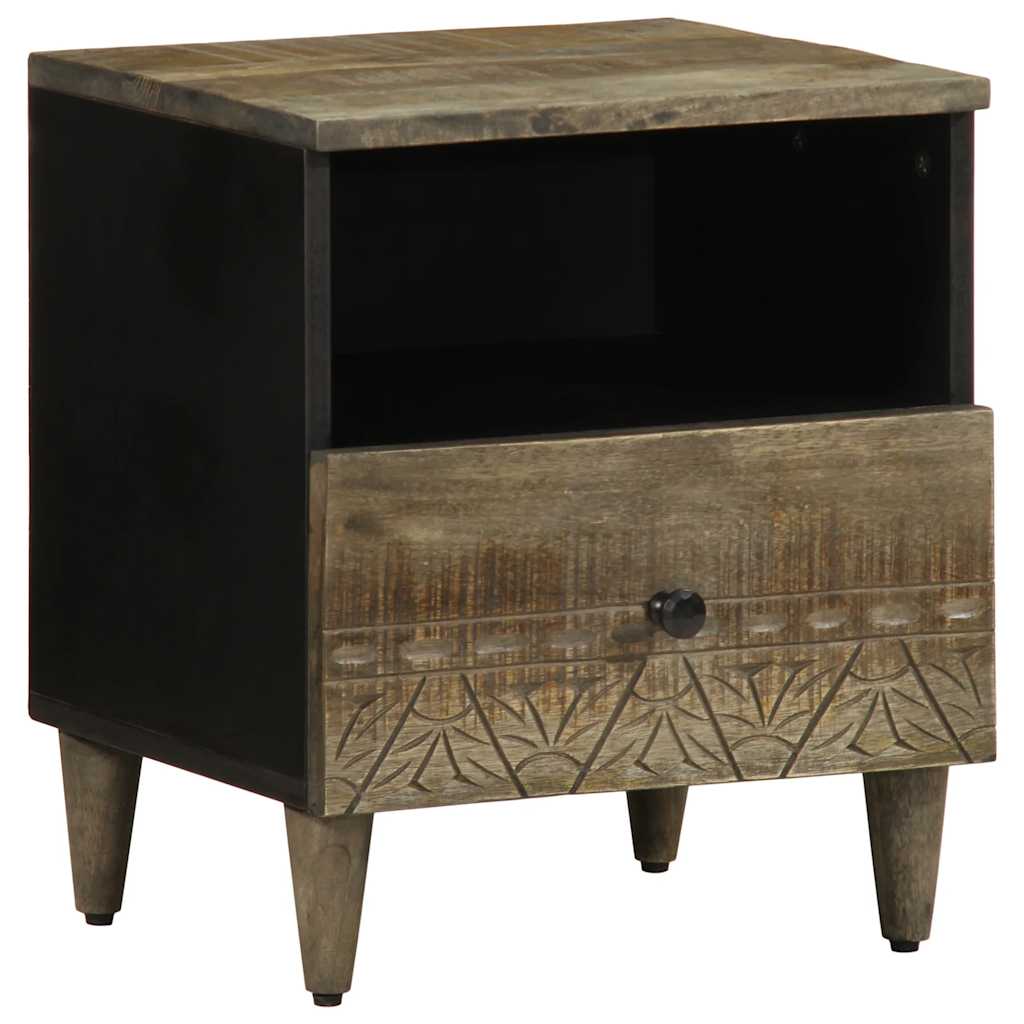 vidaXL Bedside Cabinets 2 pcs Light Grey 40x33x46 cm Solid Wood Mango