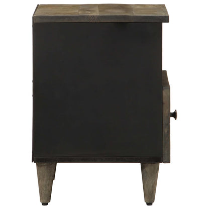 vidaXL Bedside Cabinets 2 pcs Light Grey 40x33x46 cm Solid Wood Mango