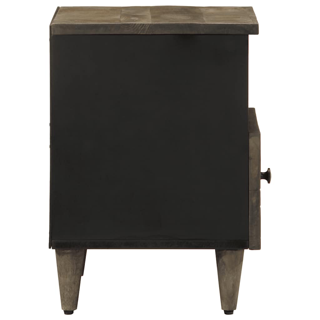 vidaXL Bedside Cabinets 2 pcs Light Grey 40x33x46 cm Solid Wood Mango
