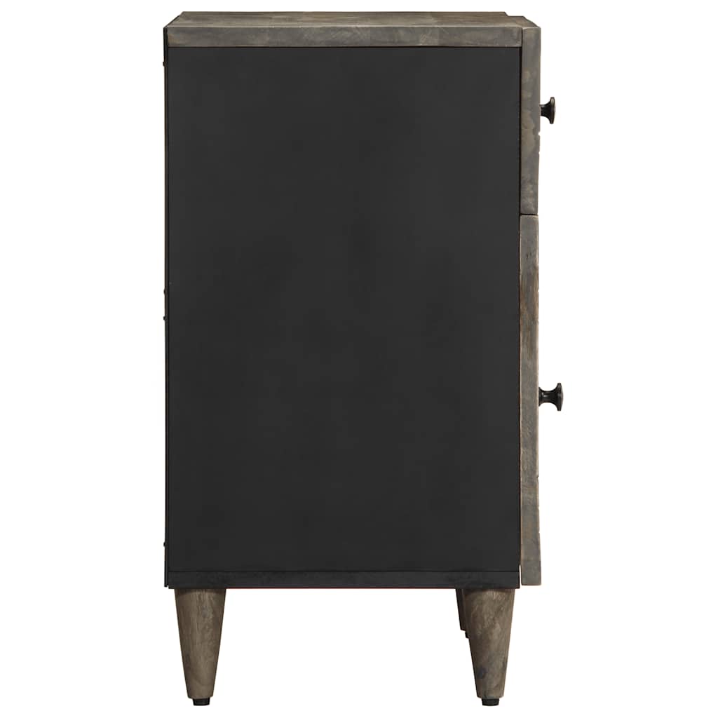 vidaXL Bedside Cabinet Light Grey 50x33x60 cm Solid Wood Mango