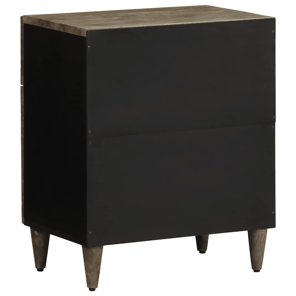 vidaXL Bedside Cabinet Light Grey 50x33x60 cm Solid Wood Mango