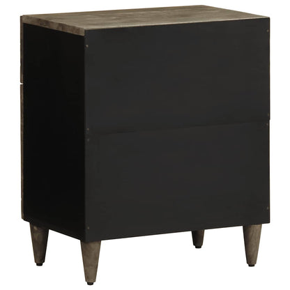 vidaXL Bedside Cabinet Light Grey 50x33x60 cm Solid Wood Mango