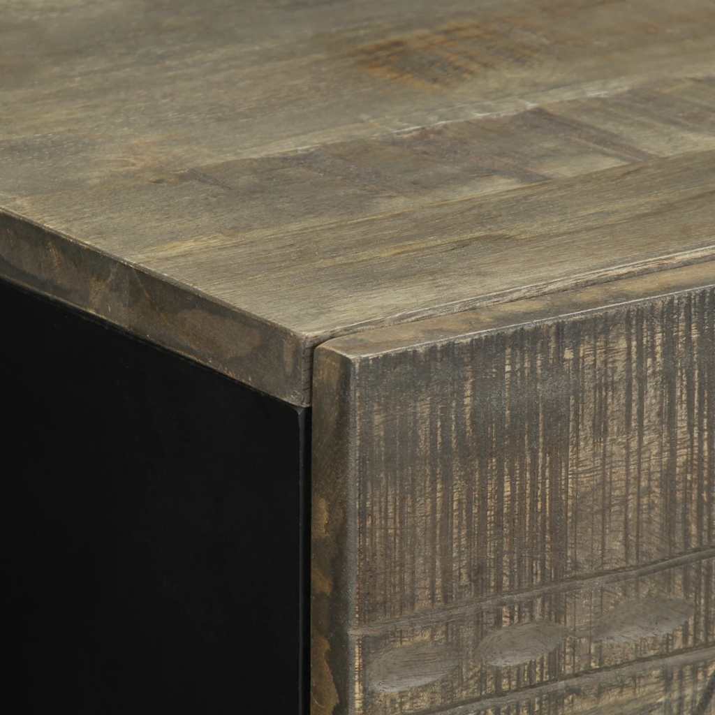 vidaXL Bedside Cabinet Light Grey 50x33x60 cm Solid Wood Mango