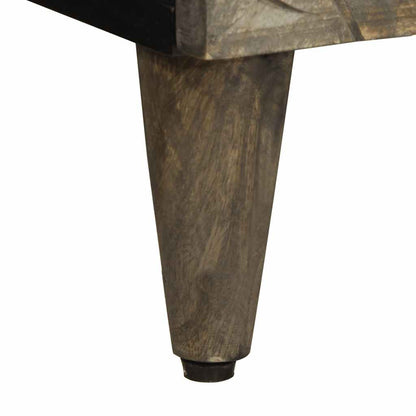 vidaXL Bedside Cabinet Light Grey 50x33x60 cm Solid Wood Mango
