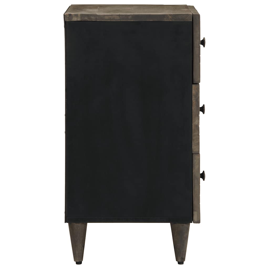vidaXL Bedside Cabinet Light Grey 50x33x60 cm Solid Wood Mango