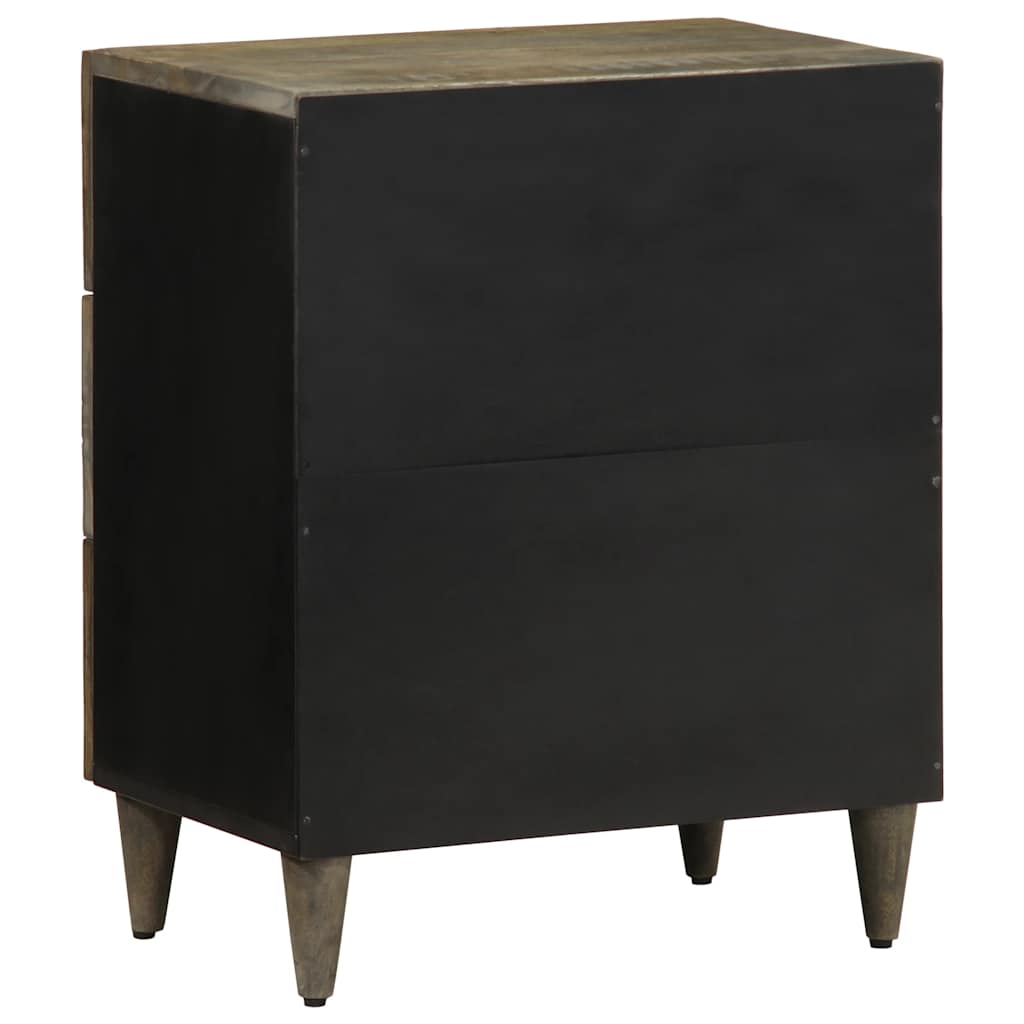 vidaXL Bedside Cabinet Light Grey 50x33x60 cm Solid Wood Mango