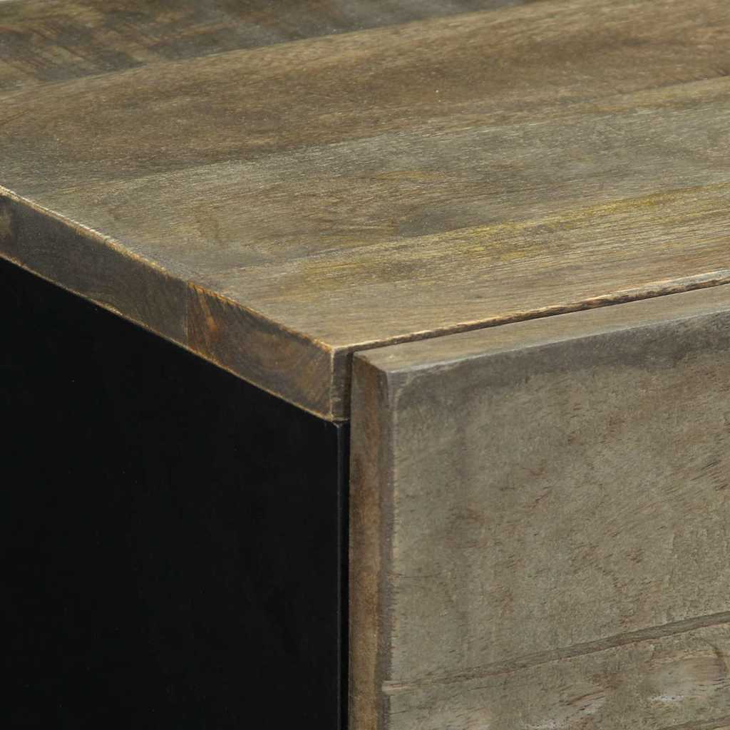vidaXL Bedside Cabinet Light Grey 50x33x60 cm Solid Wood Mango